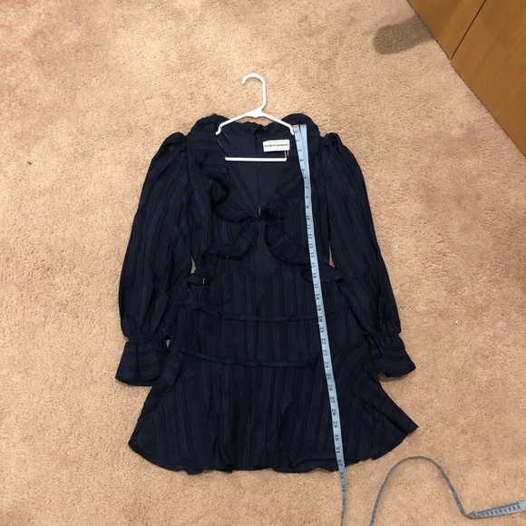 NWT finders keepers sz XS holiday navy dress - Picture 5 of 8